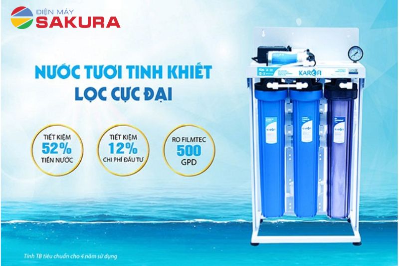 Máy lọc nước Karofi BCN KT-KB80 cho ra nguồn nước tươi tinh khiết, đạt chuẩn.
