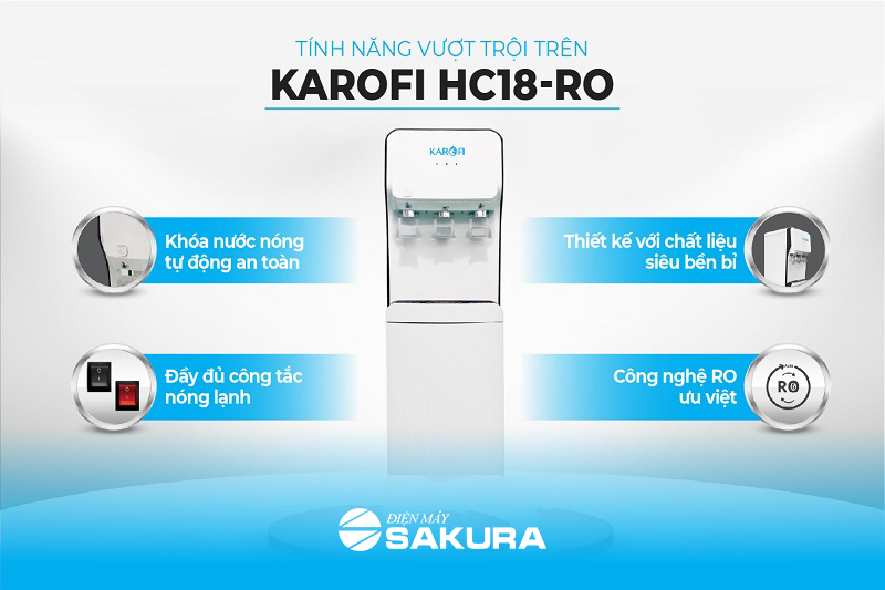 Tính năng vượt trội trên máy lọc nước Karofi HC18RO