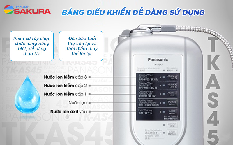 Bảng điều khiển của Panasonic TK-AS45 