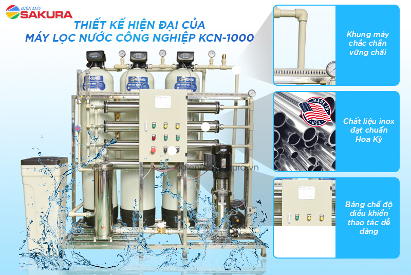 Thiết kế hiện đại của máy lọc nước 1000L/H