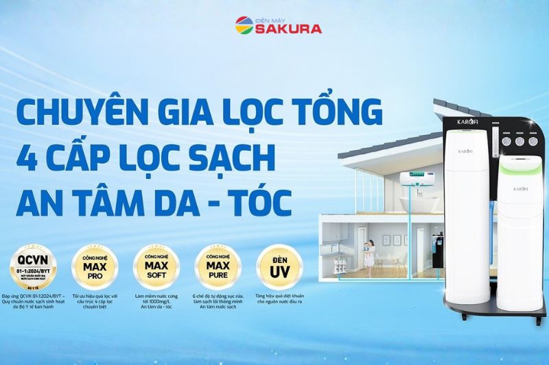 Ưu điểm vượt trội của lọc tổng Karofi KTF-888T