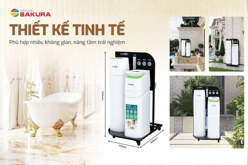 Thiết kế hiện đại của m&aacute;y lọc nước Karofi KTF-888-AIO
