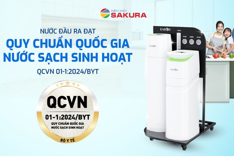 Nguồn nước đầu ra đạt chuẩn của máy lọc nước KTF-888T