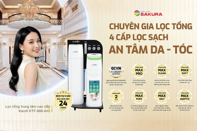 Ưu điểm vượt trội của lọc tổng Karofi KTF-888-AIO
