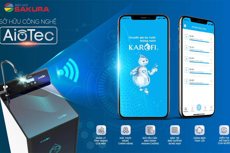 KAQ-P95 công nghệ Aiotec kết nối wifi tối ưu trải nghiệm