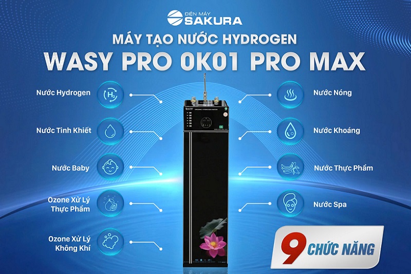 Các chế độ nước của máy lọc nước ion kiềm Wassy Pro OK01 Pro Max