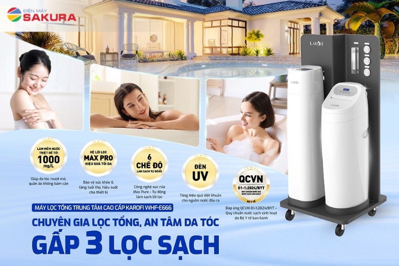 Lọc Nước Đầu Nguồn WHF-E666 Plus - Giải pháp lọc nước sinh hoạt hoàn hảo