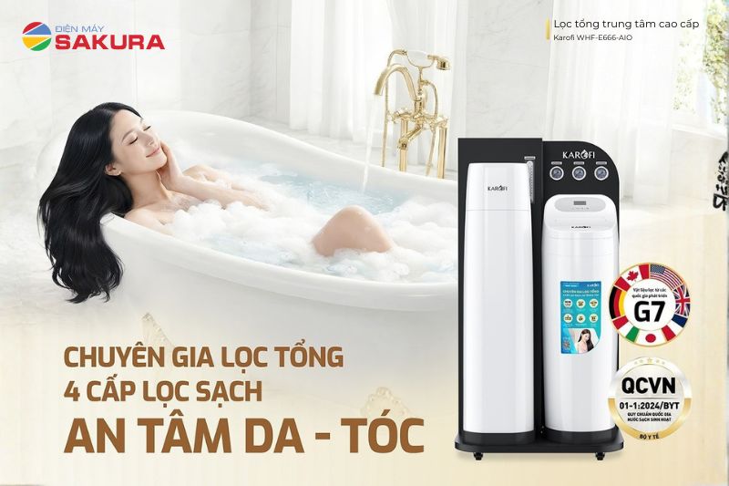 Lọc Nước Đầu Nguồn WHF-E666-AIO - Giải pháp lọc nước sinh hoạt hoàn hảo
