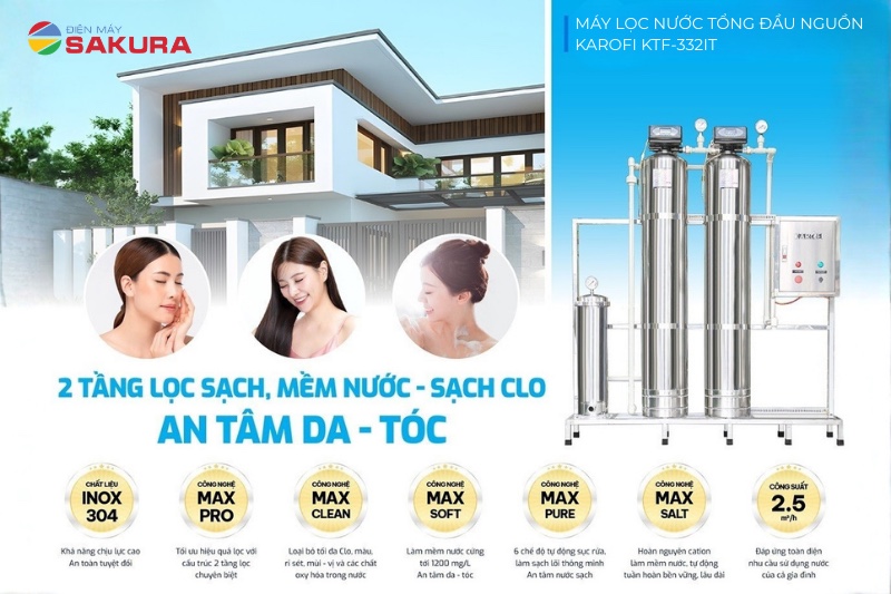Lọc tổng Karofi KTF-332IT - Siêu phẩm lọc nước sinh hoạt gia đình