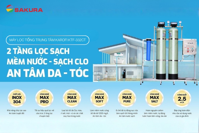 Lọc tổng Karofi KTF-332CT ph&ugrave; hợp với mọi gia đ&igrave;nh