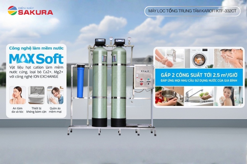 C&ocirc;ng suất: 2-2.5m3/ h đ&aacute;p ứng nguồn nước sạch li&ecirc;n tục - kh&ocirc;ng gi&aacute;n đoạn