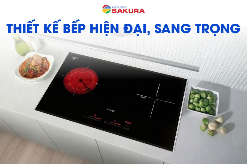 Bếp từ Faster FS 744 HM sở hữu thiết kế hiện đại