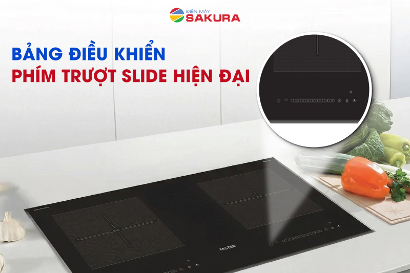 Bếp từ Faster FS 782I Pro phím trượt slide hiện đại