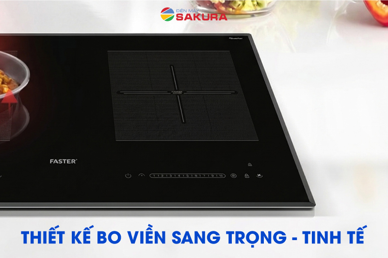 Bếp điện từ FS 782I sở hữu thiết kế bo viền sang trọng