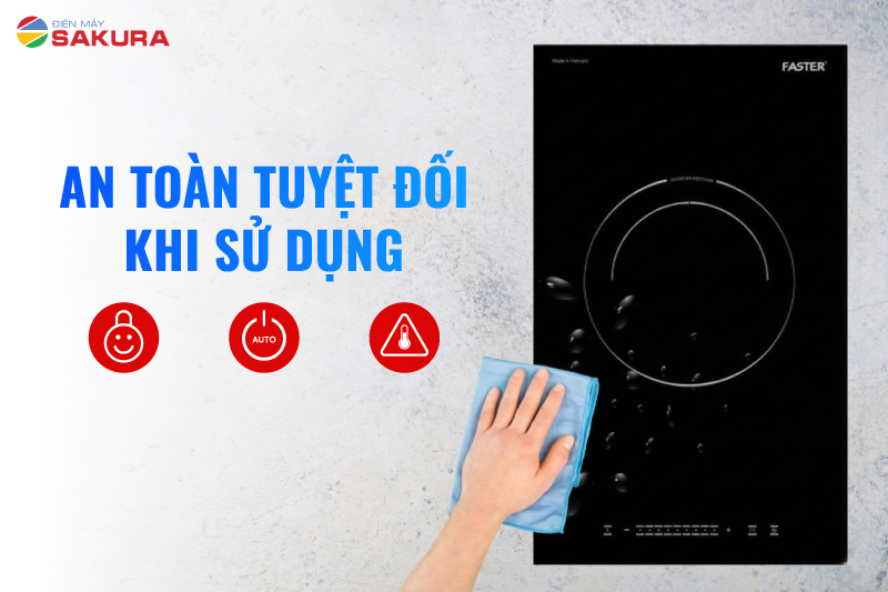 Bếp từ đơn Domino FS 113DI an to&agrave;n tuyệt đối với người d&ugrave;ng