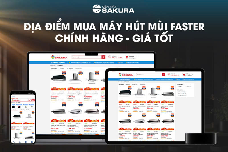 Địa điểm mua máy hút mùi gắn tường Faster FSN3388C1-90B