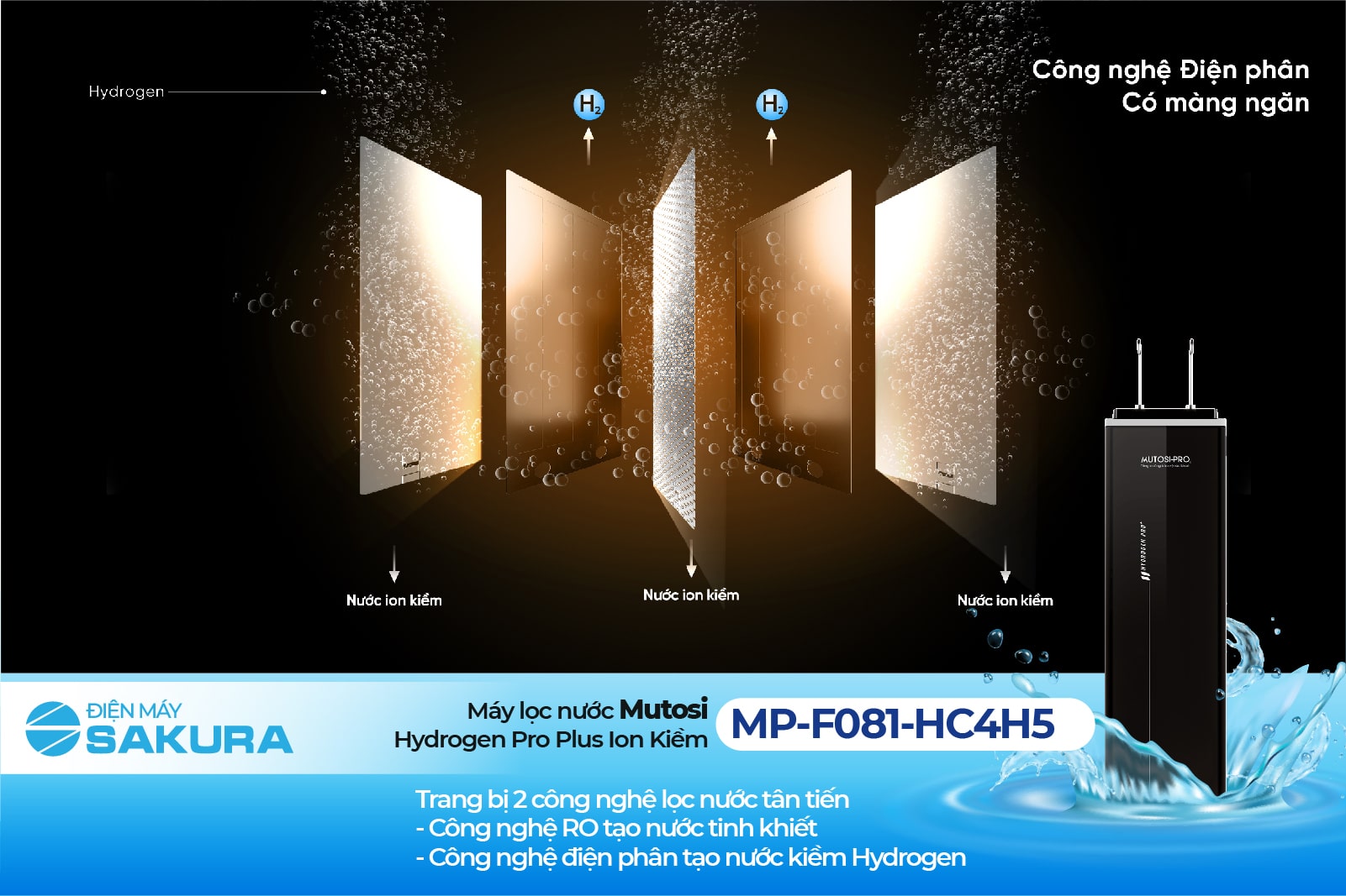 Công nghệ tạo nước hiện đại Mutosi-MP-F081-HC4H5