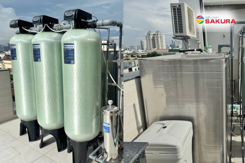 Hoàn thiện lắp đặt combo bể inox đặt nổi Sakura & lọc tổng công suất lớn SKT305C