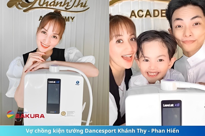 Gia đình kiện tướng dancesport Khánh Thy - Phan Hiển tin dùng máy lọc nước Kangen