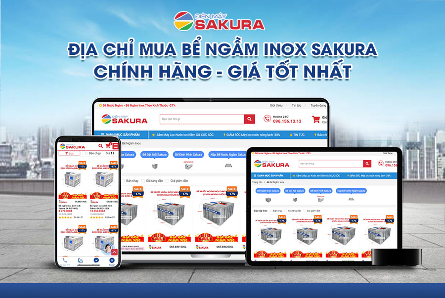 Địa chỉ mua bể inox chôn ngầm Sakura chính hãng giá tốt nhất