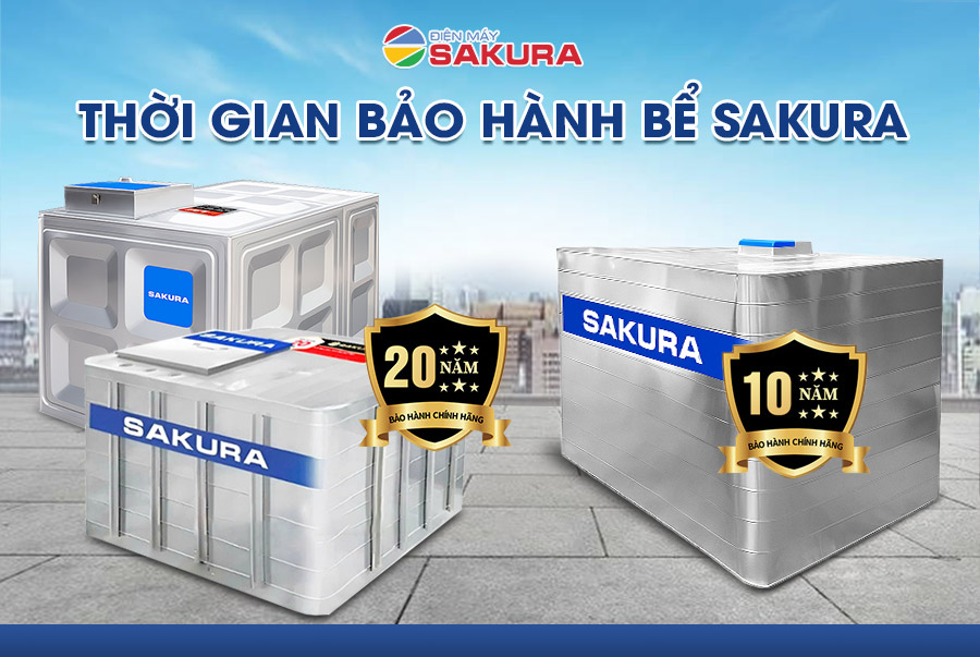 Thời gian bảo hành bể nước inox ngầm Sakura