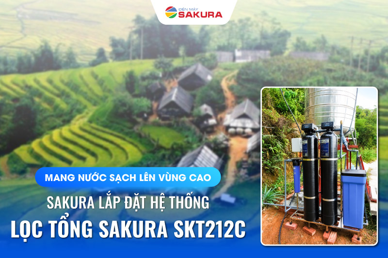 Hoàn thiện lắp đặt hệ thống lọc tổng Sakura SKT212C tại Mai Châu