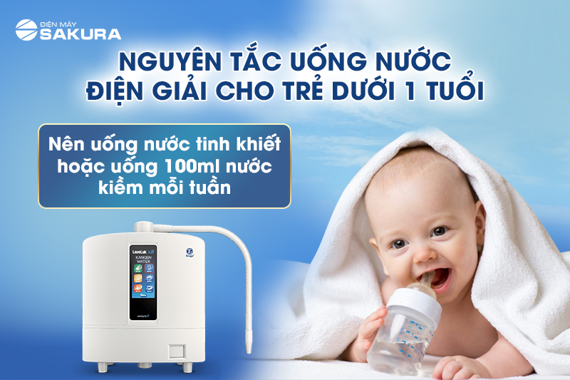 Nguyên tắc uống nước điện giải cho bé từ 6 tháng đến 1 tuổi