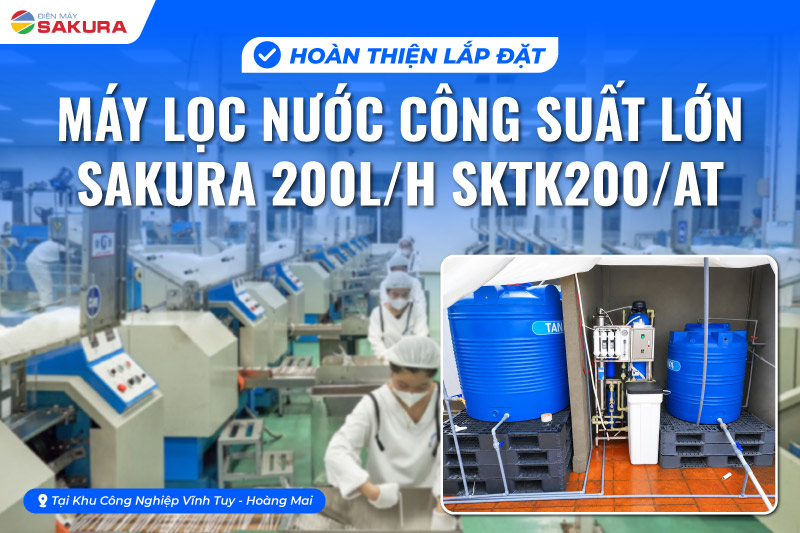 Bàn giao giải pháp nước sạch STKT200AT 200L/H tại KCN Vĩnh Tuy 