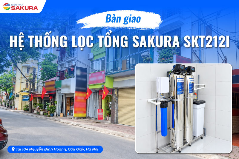 Bàn giao thành công hệ thống lọc tổng SKT212I tại nhà khách hàng ở Cầu Giấy