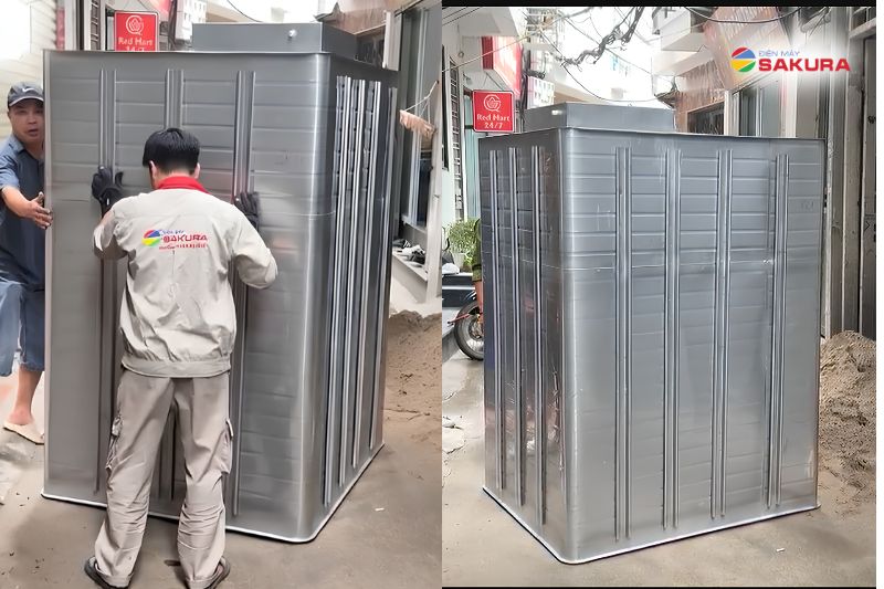 Bể ngầm inox Sakura sản xuất theo kích thước yêu cầu 1.2x1.2x1.7m