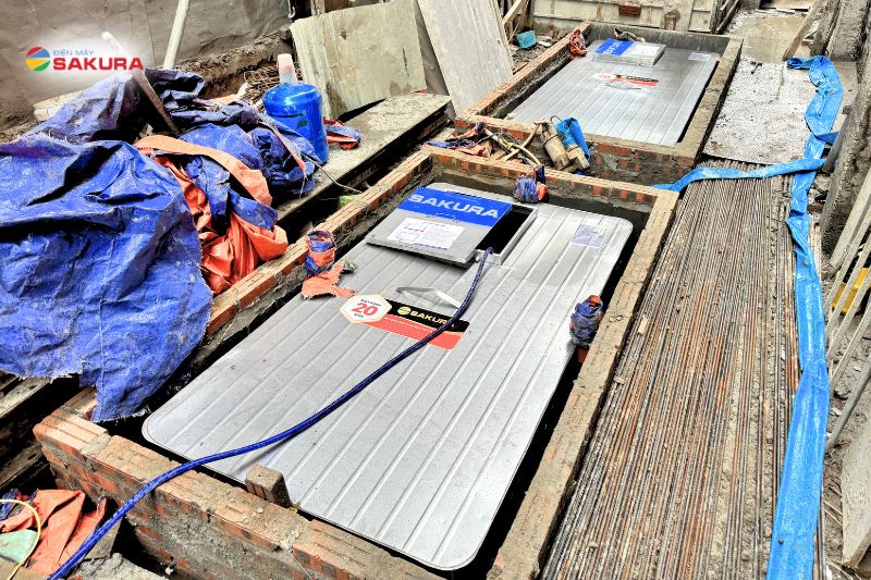 Hoàn thiện lắp đặt combo 2 bể ngầm inox Sakura