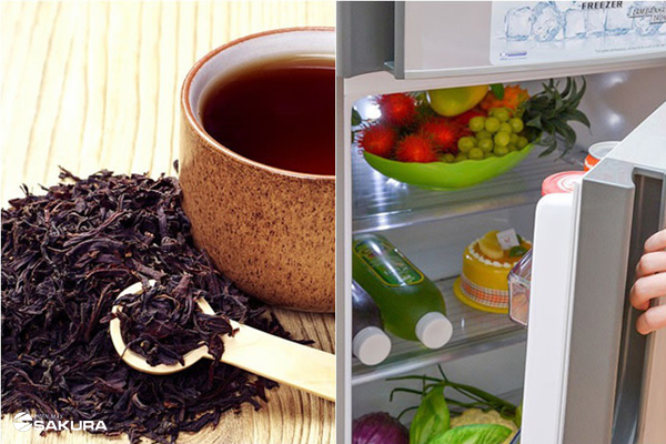 Chè khô (trà xanh) giúp khử mùi tủ lạnh hiệu quả