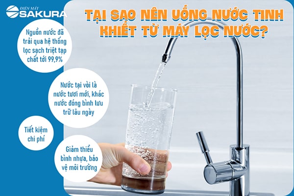 Lý do nên sử dụng nước uống tinh khiết từ máy lọc nước
