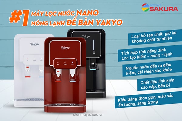 Thương hiệu máy lọc nước nóng lạnh để bàn Yakyo