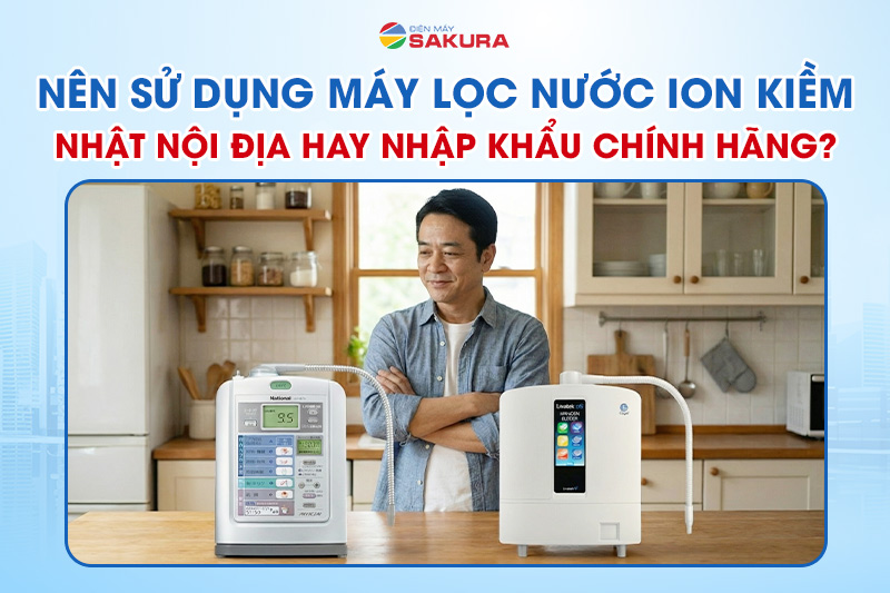 Nên sử dụng máy kiềm Nhật Bản nội địa hay nhập khẩu chính hãng?