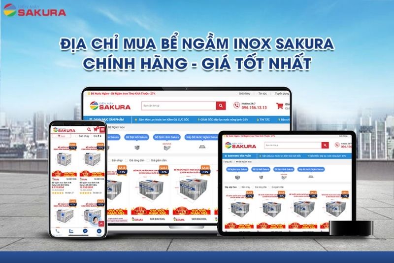 Địa chỉ mua bể nước ngầm inox Sakura chính hãng - giá tốt