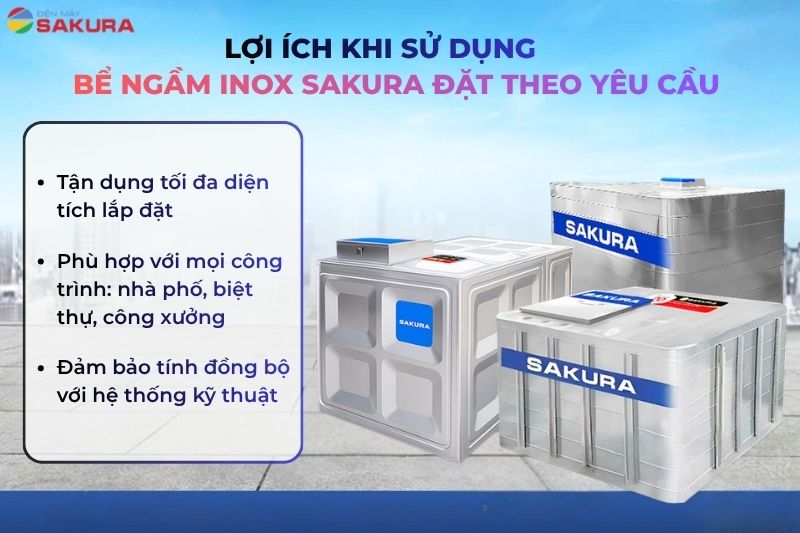 Ưu điểm khi sử dụng bể nước ngầm inox Sakura đặt thiết kế riêng