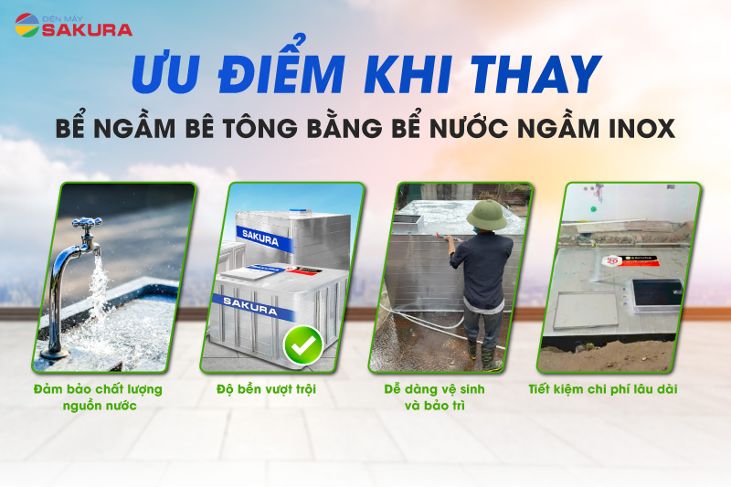 Ưu điểm nổi bật của bể ngầm inox cao cấp