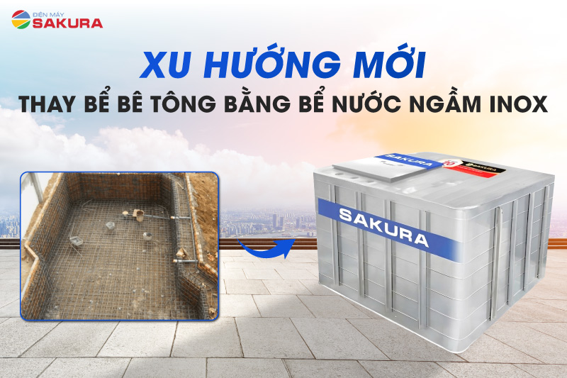 Xu hướng thay thế bể bê tông bằng bể nước ngầm inox cao cấp