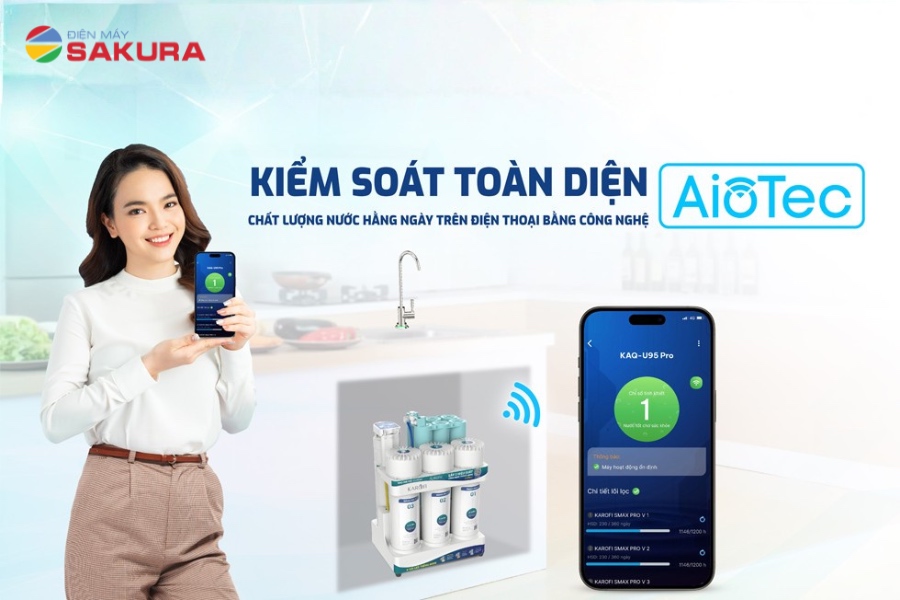 Karofi KAQ-U95 Pro kiểm soát tiền diện với công nghệ AioTec