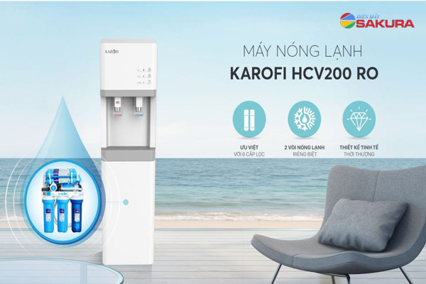 Máy lọc nước ro nóng lạnh Karofi HCV200RO