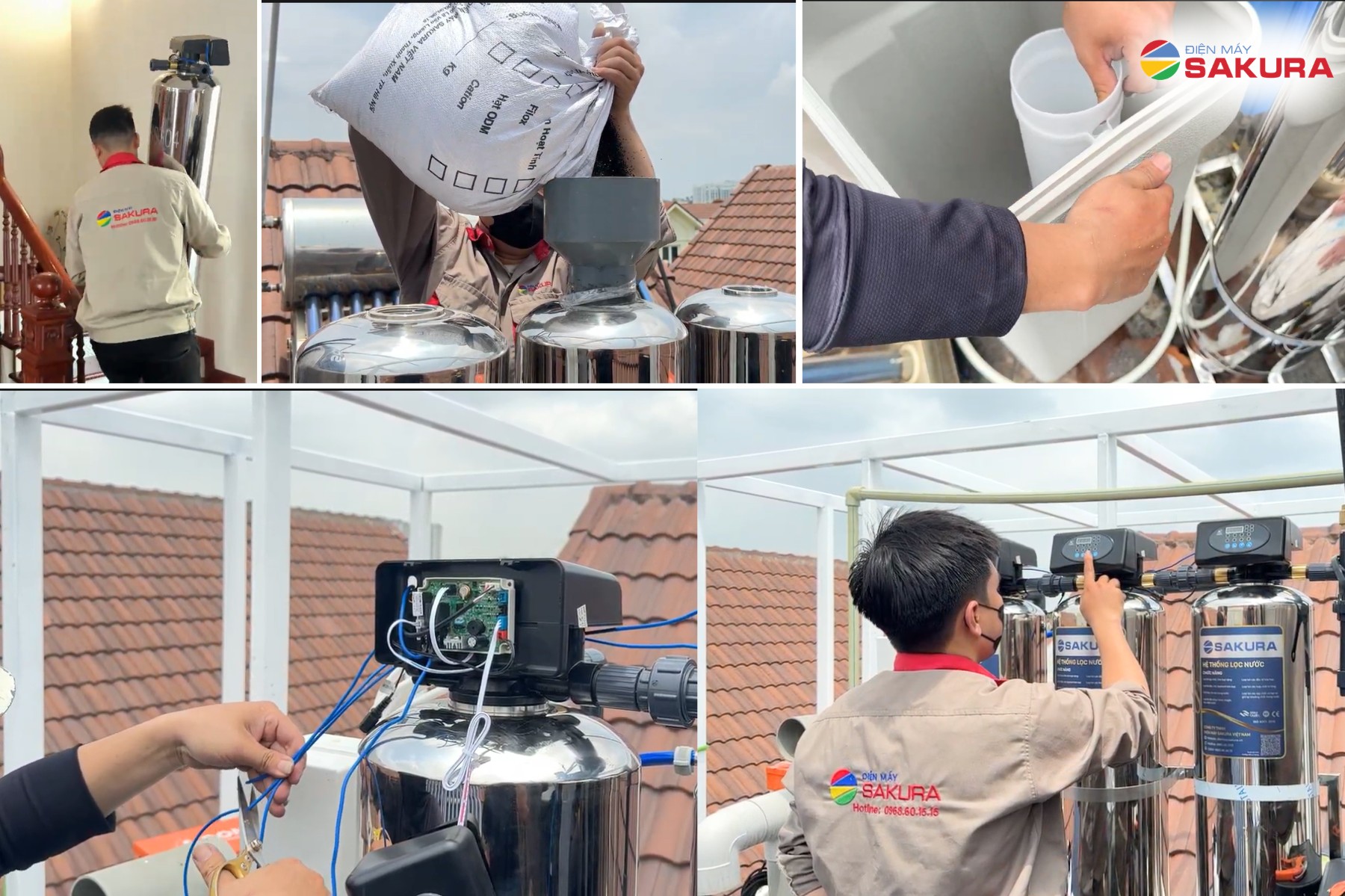 Kỹ thuật Sakura lắp đặt máy lọc đầu nguồn SKT213I chuẩn kỹ thuật