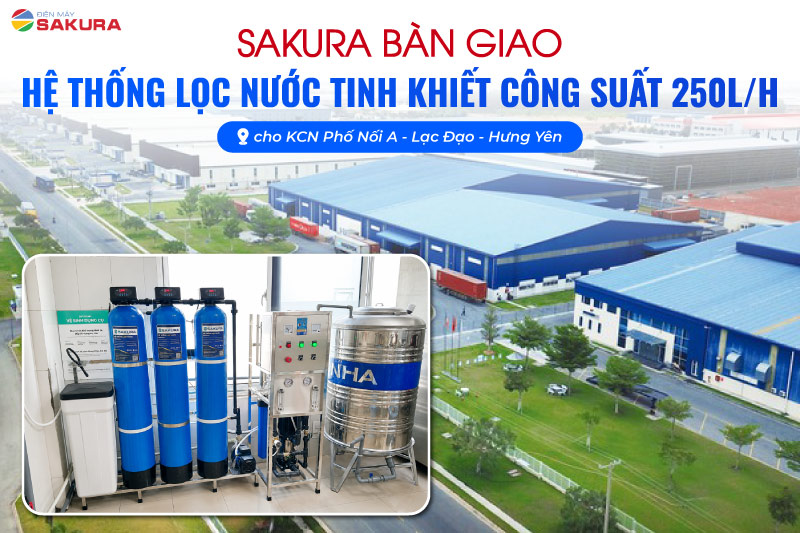 Hoàn thiện lắp đặt máy lọc nước công suất lớn Sakura SKTK/250AT tại Hưng Yên