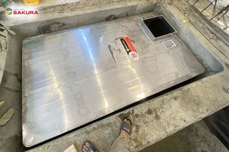 Bể ngầm inox Sakura 1500L được bàn giao thành công tại An Khánh - Hà Nội