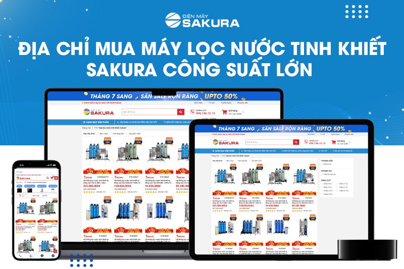 Sakura - Địa chỉ mua máy lọc nước công suất lớn chính hãng, giá tốt