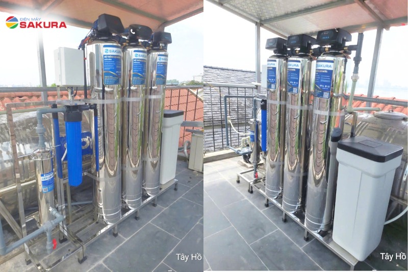 Hoàn thiện lắp đặt lọc tổng Sakura SKUF213I tại Tây Hồ - Hà Nội