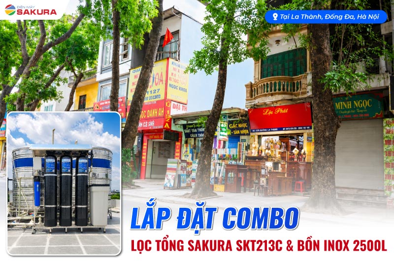 Hoàn thiện lắp đặt lọc tổng Sakura SKT213C tại Ba Đình - Hà Nội