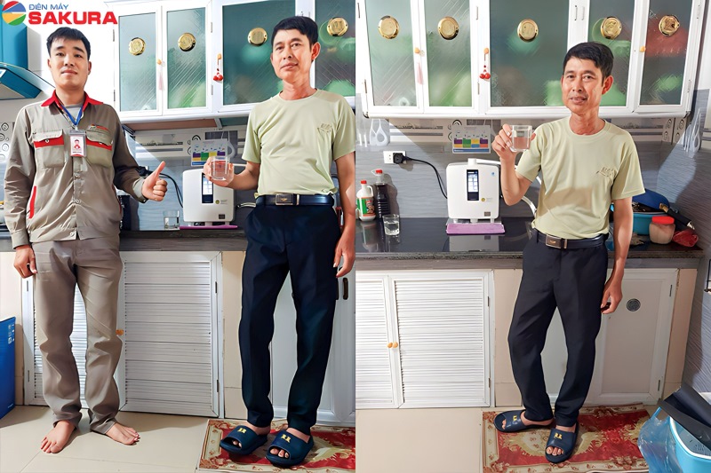 Sakura lắp đặt máy lọc nước ion kiềm Kangen K8 cho khách hàng tại Hà Nội