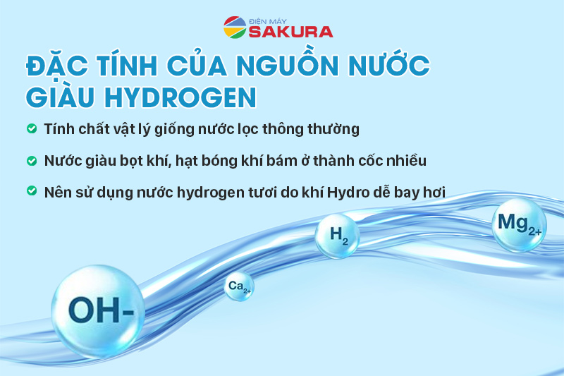 Đặc tính của nguồn nước giàu hydrogen