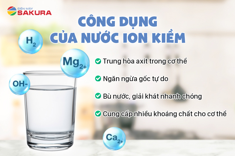 Công dụng của nước ion kiềm đối với sức khỏe con người